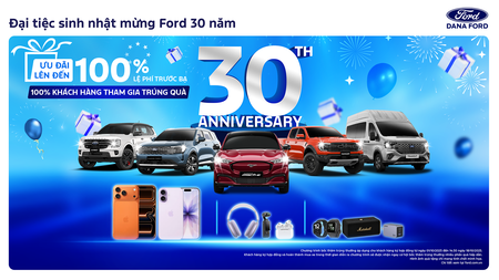CHƯƠNG TRÌNH KHUYẾN MÃI THÁNG 10/2025 “ĐẠI TIỆC SINH NHẬT MỪNG FORD 30 NĂM”