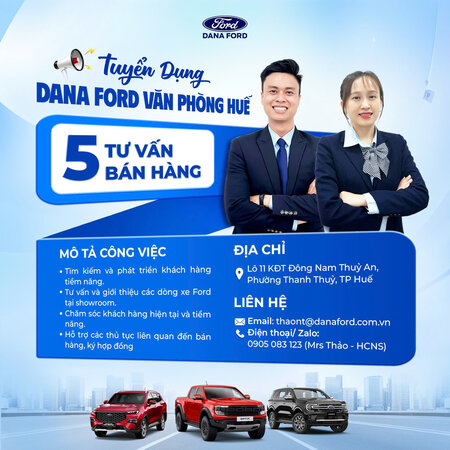 DANA FORD TÌM ĐỒNG ĐỘI VỀ CHUNG NHÀ TẠI VĂN PHÒNG HUẾ